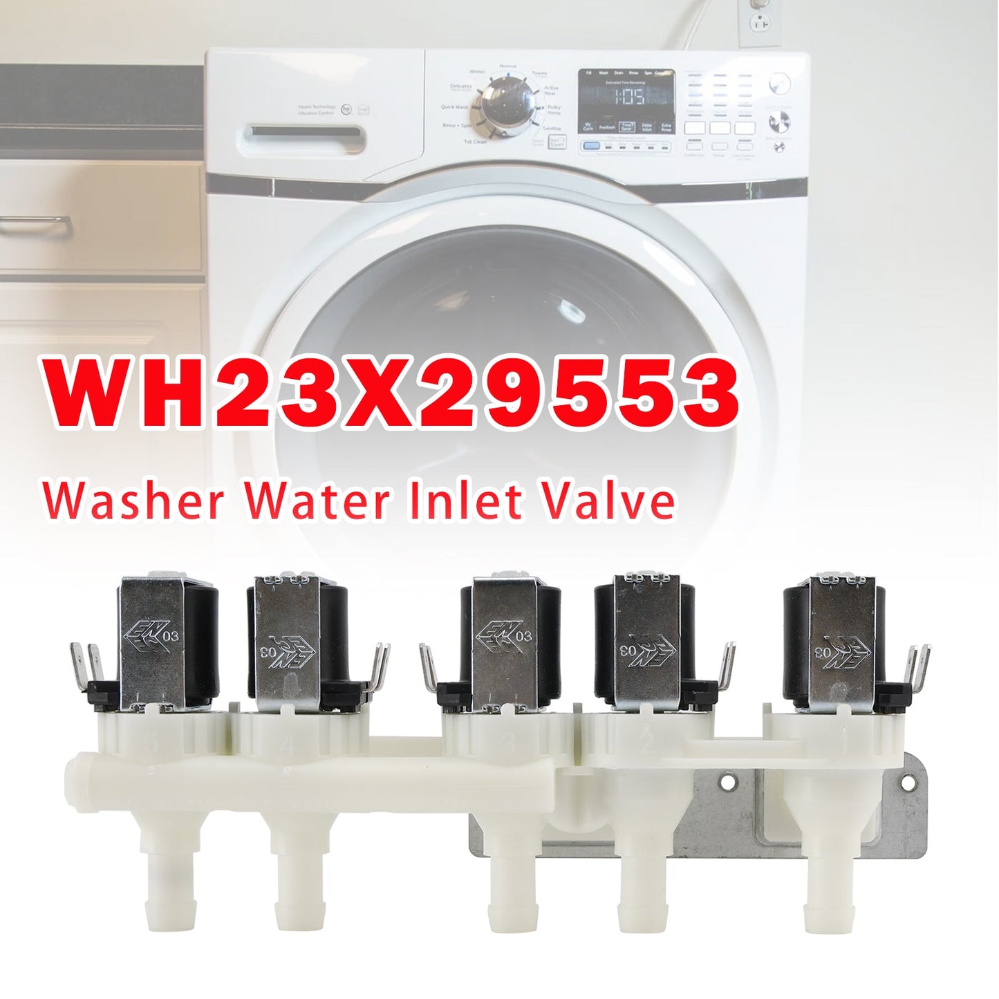 Elettrovalvola dell'acqua per lavatrice GE WH23X29553
