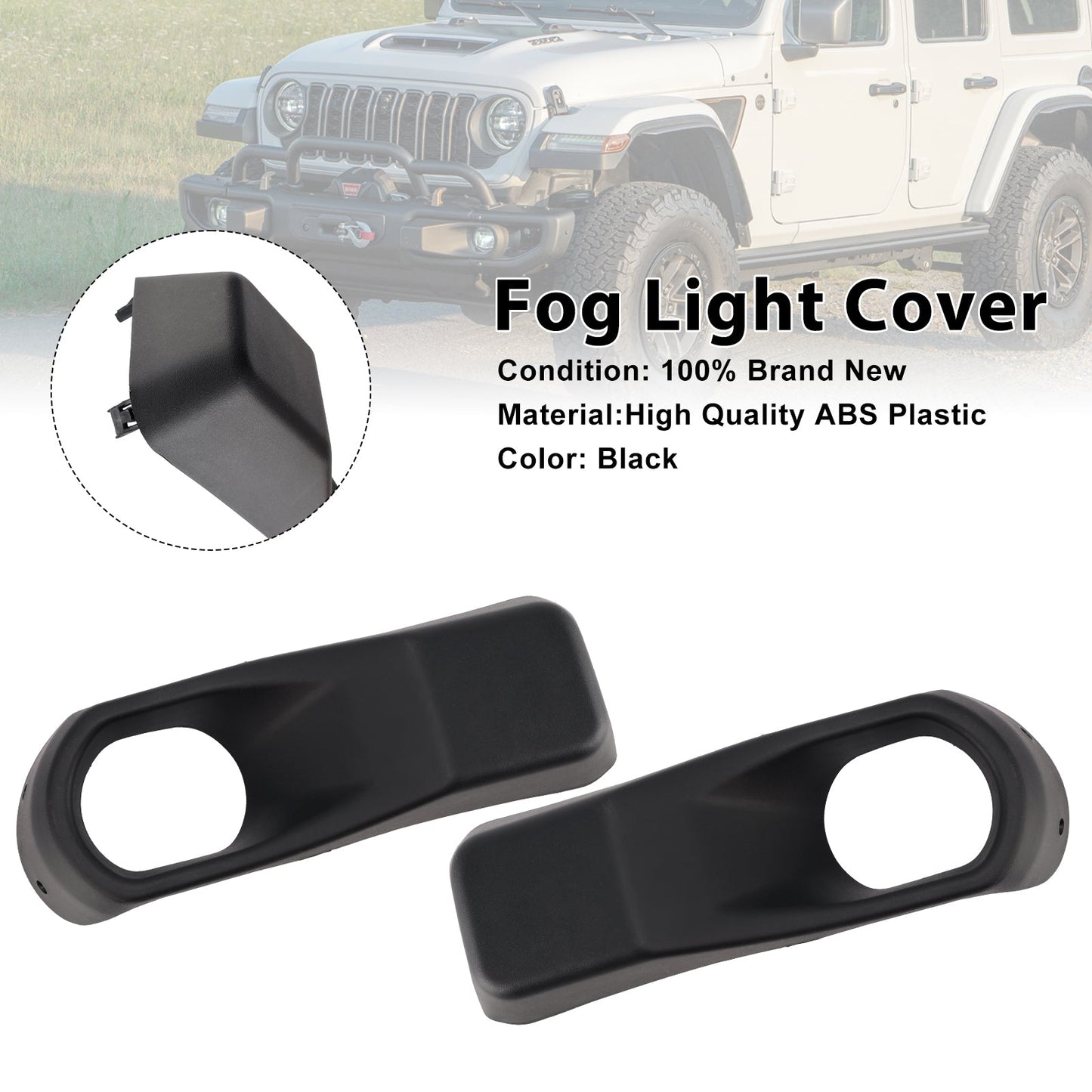 Jeep Wrangler JL Gladiator 2018-2025, coppia di cornici per fendinebbia, 68295558AA