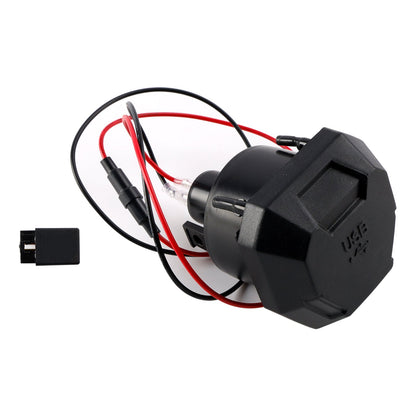 Caricabatterie rapido Kawasaki Versys 650 2022-2024 con presa destra USB + Type-C