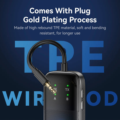Ricevitore trasmettitore Bluetooth due in uno AUX Adattatore vivavoce per auto due a due