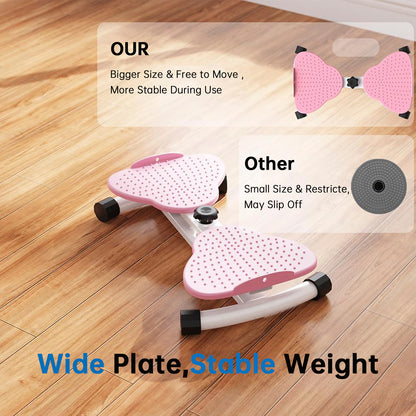 Attrezzatura da allenamento per palestra in casa, antiscivolo, per donne, pancia grassa, rosa/blu, tavola twister addominali, capacità 150 kg e 20 dB, macchina per torcere la vita ultra silenziosa, strumento fitness