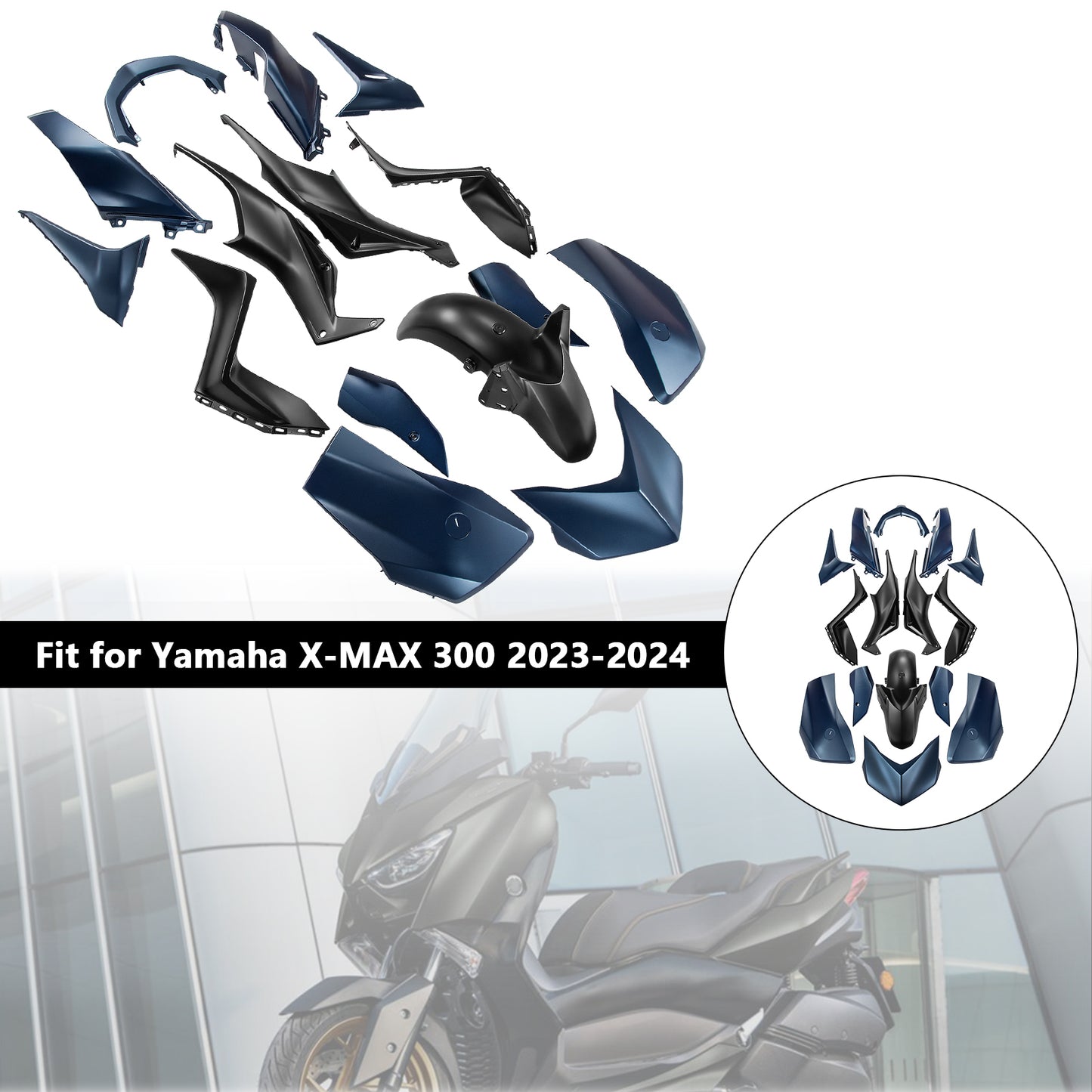 Kit carena carrozzeria iniezione ABS per Yamaha X-MAX 300 XMAX 2023-2024