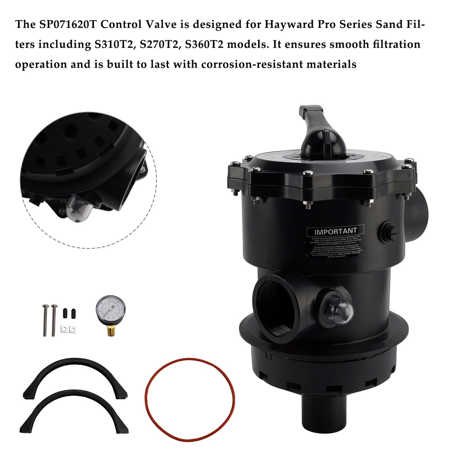 SP071620T Valvola multiporta VariFlo a montaggio superiore per Hayward Pro Series S S310T2