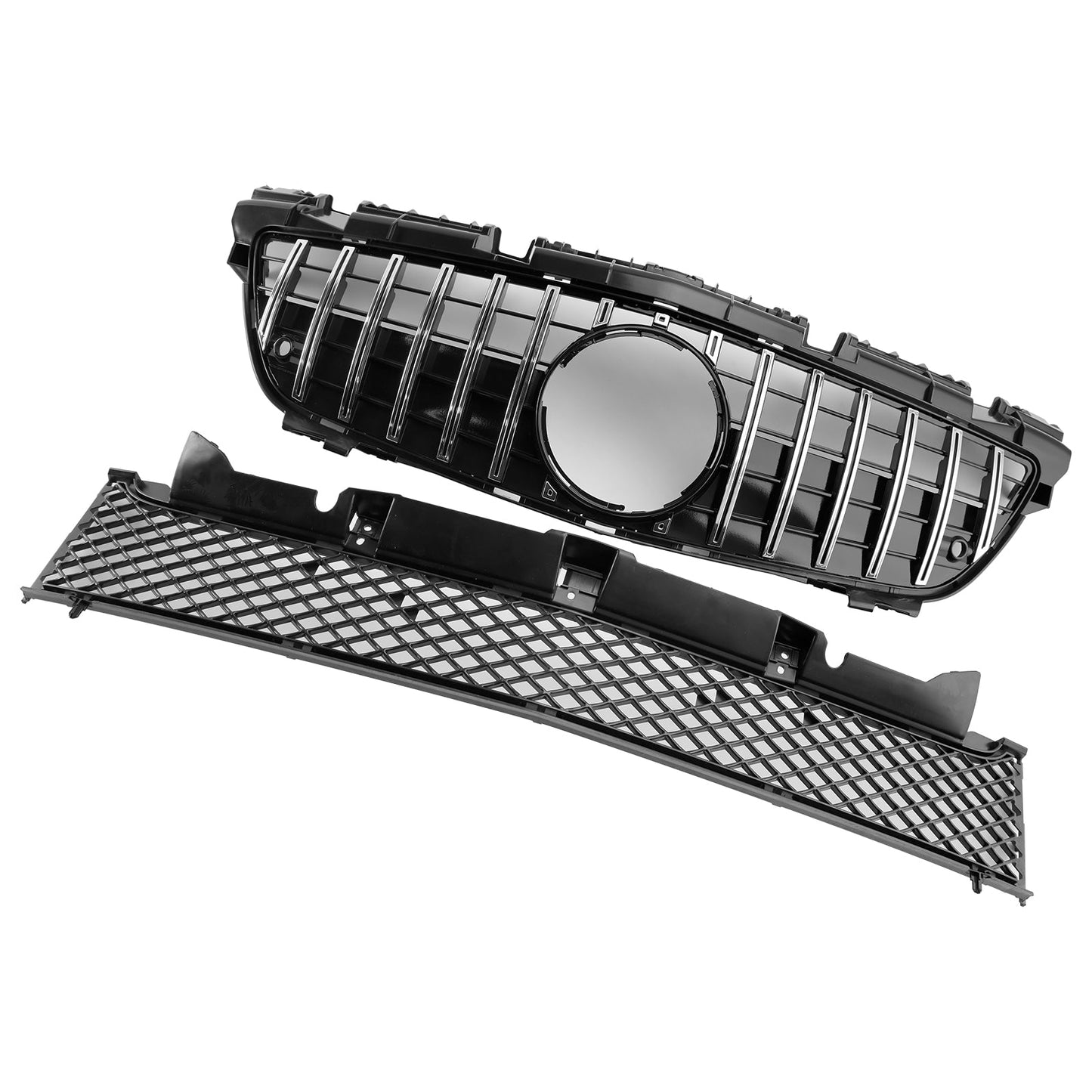 Griglia anteriore superiore inferiore cromata pre-restyling Mercedes-Benz SLK-Class R172 SLK55 2011-2016 adatta per Mercedes SLK-Class R172 SLK55