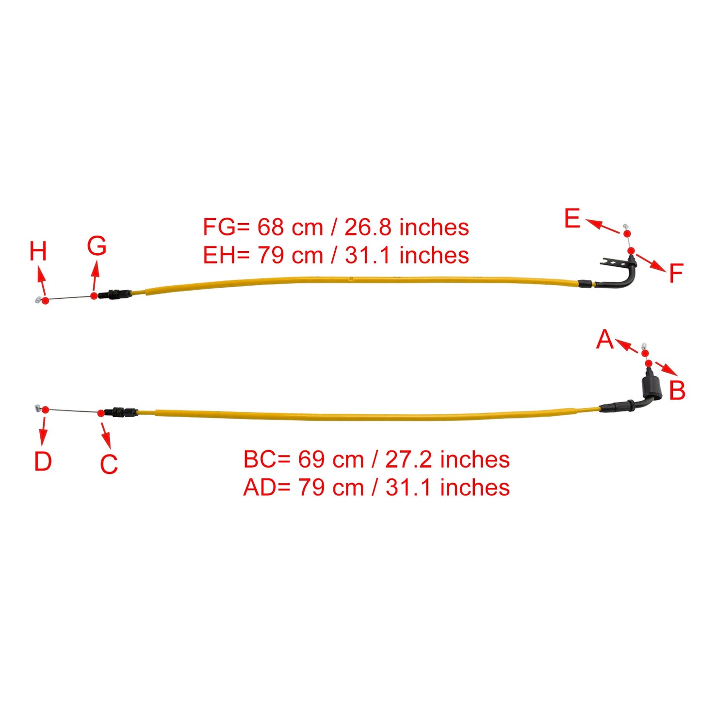 Cavo acceleratore Suzuki GSXR1000 2009-2016 giallo