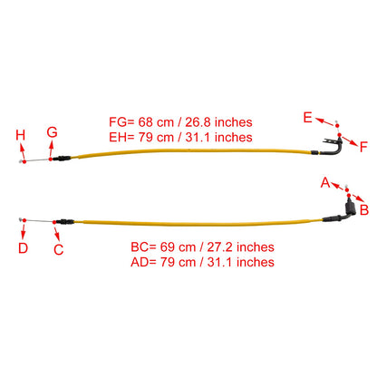 Cavo acceleratore Suzuki GSXR1000 2009-2016 giallo