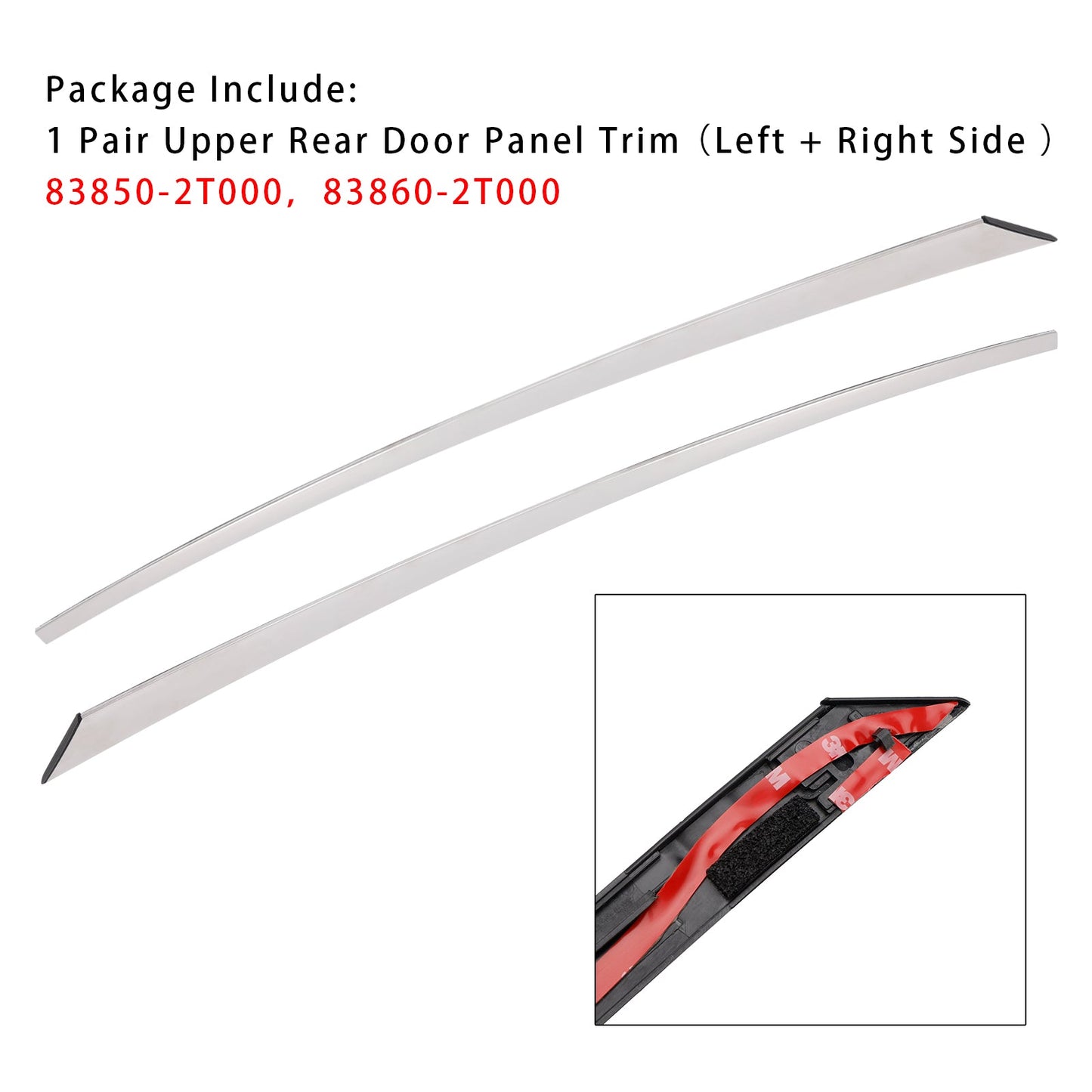 Modanatura del pannello superiore della portiera posteriore sinistra e destra Kia Optima 2011-2015