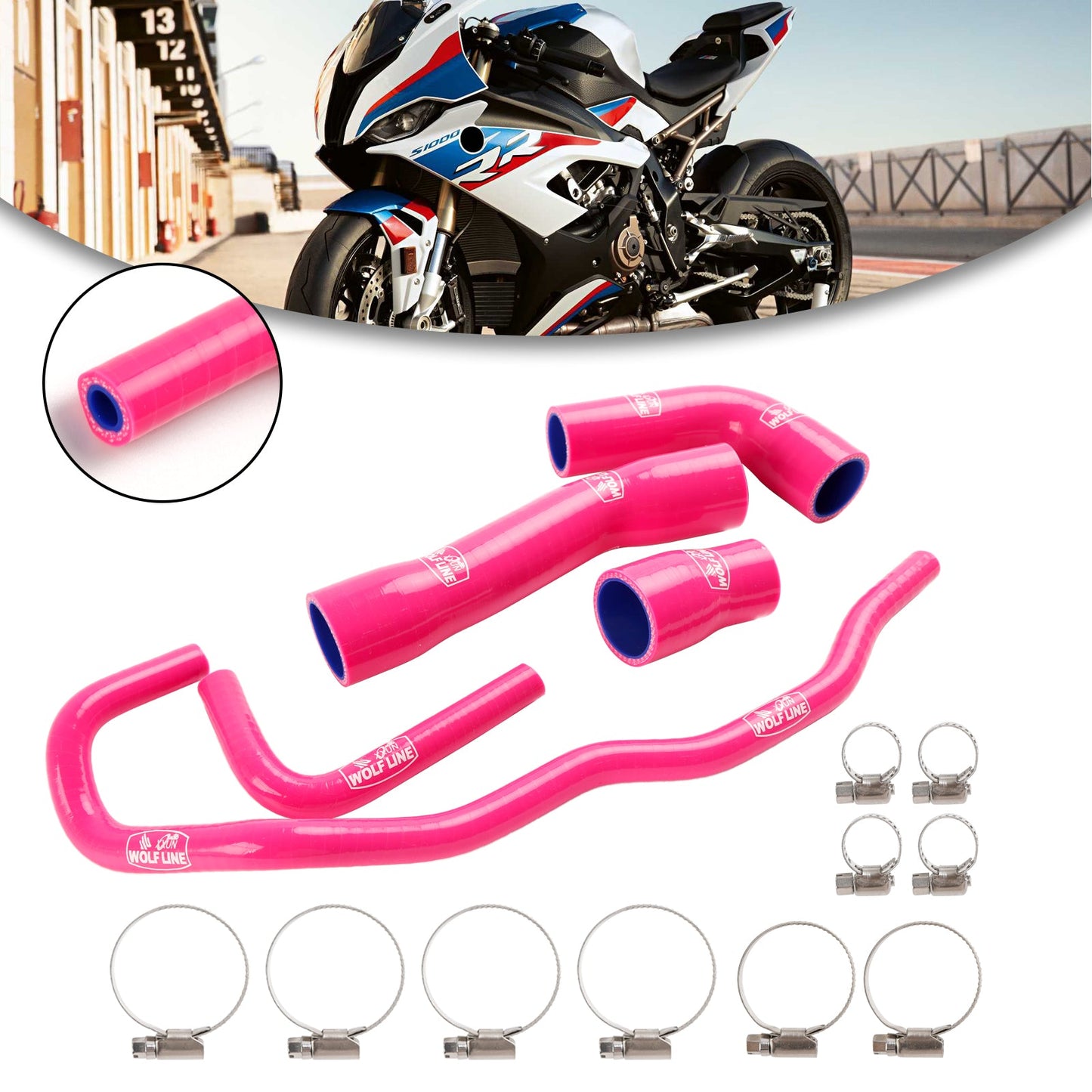 Kit tubo flessibile refrigerante radiatore in silicone BMW S1000RR 2019-2023