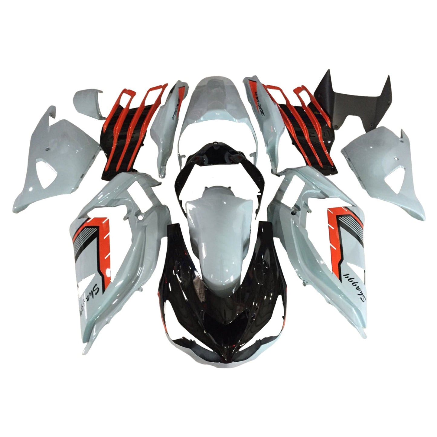 Kit carenatura iniezione in plastica ABS adatto per Kawasaki ZX6R 636 2013-2018
