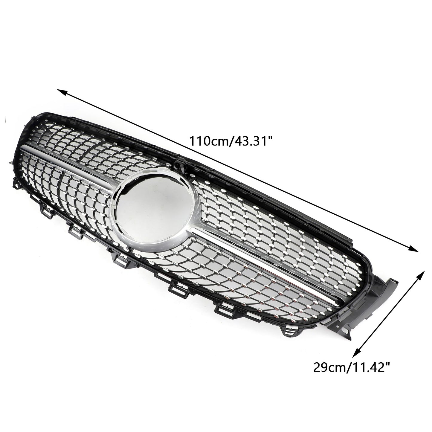 Per Mercedes Benz W213 E300 E400 16-19 Griglia Griglia Anteriore Bordo Argento