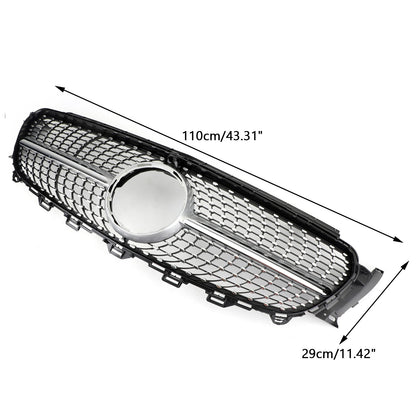 Per Mercedes Benz W213 E300 E400 16-19 Griglia Griglia Anteriore Bordo Argento