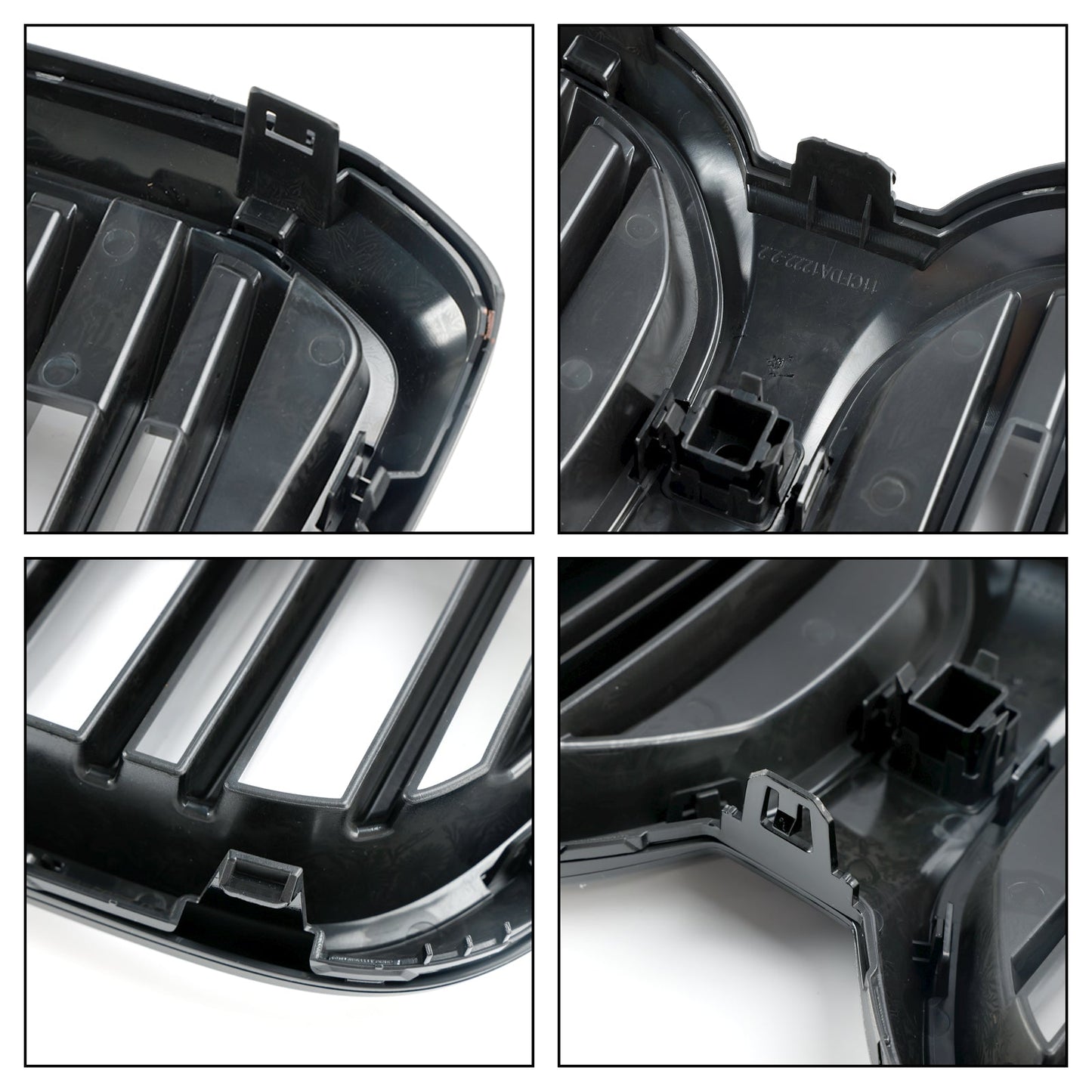 2022+ BMW IX3 G08 LCI Griglia a rene anteriore nera lucida a doppia lamella