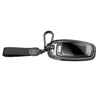 Custodia per chiave auto in TPU nero in lega di alluminio con fibbia per Audi a6l a4l a3
