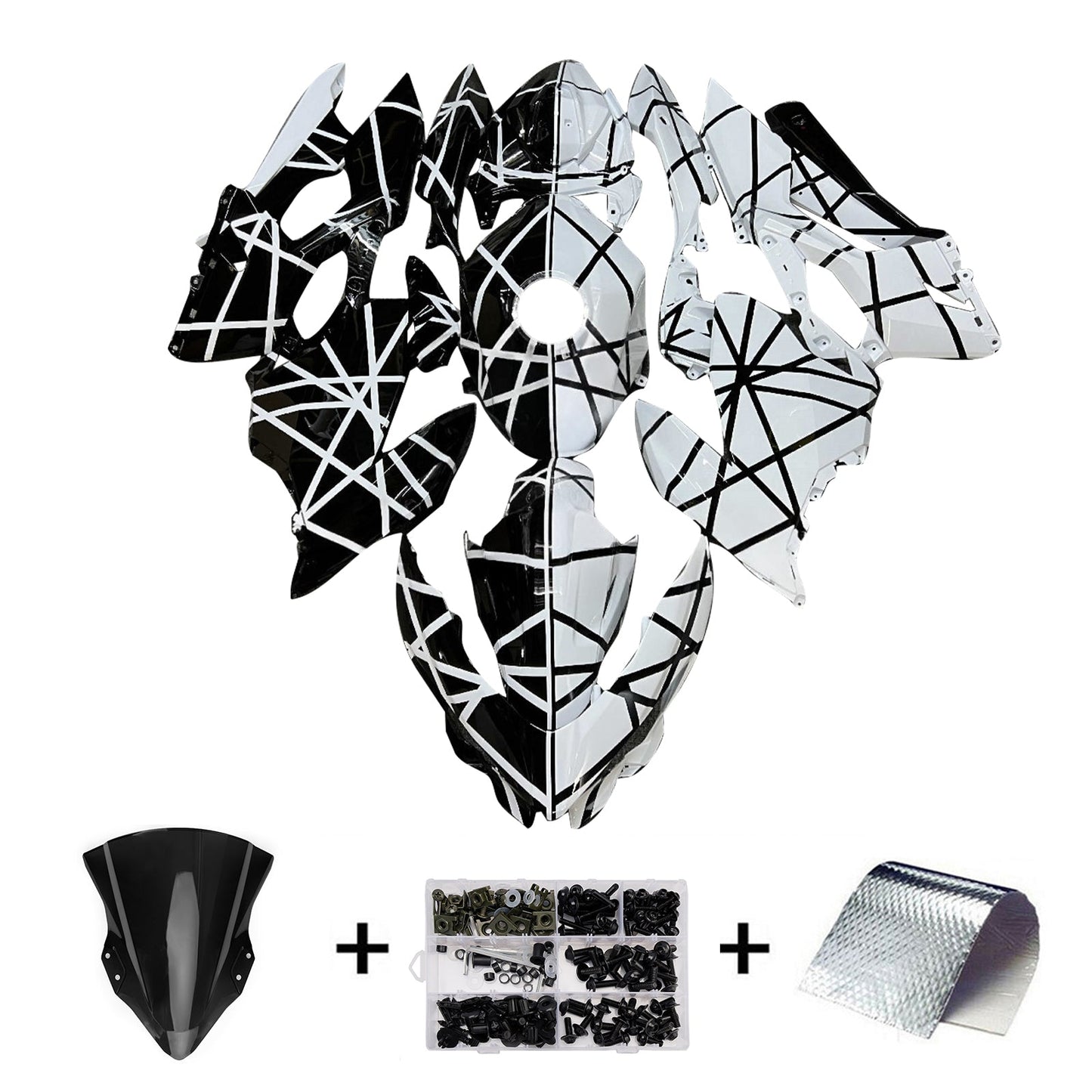 Kit carenatura iniezione in plastica ABS adatto per Kawasaki EX400 Ninja400 2018-2024