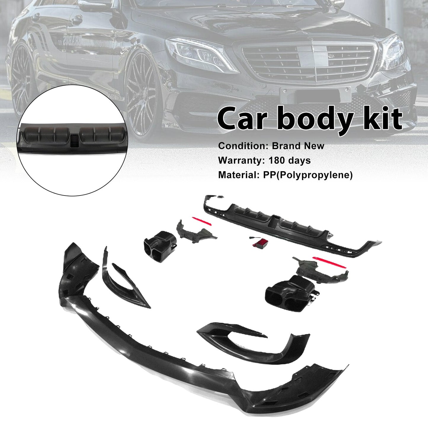 Kit carrozzeria e paraurti B700 per Mercedes Benz Classe S W222 S500 S600 (2014-2017)