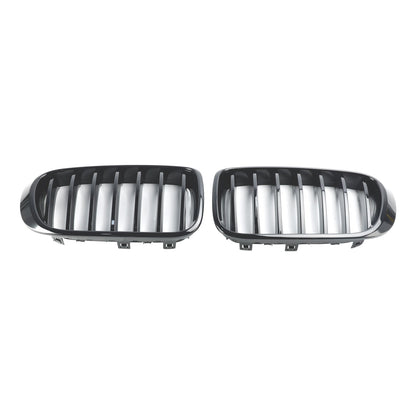 Griglia per rene paraurti anteriore nera lucida adatta per BMW X3 X4 F25 F26 2014-2017