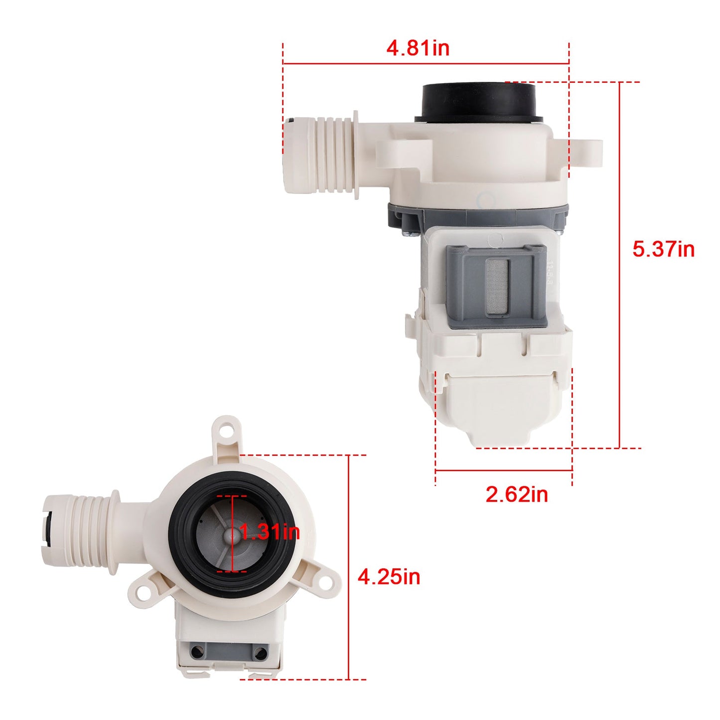 W11399437 W11259498 Pompa di scarico lavatrice per lavatrice Whirl-pool Kenmore Crosley