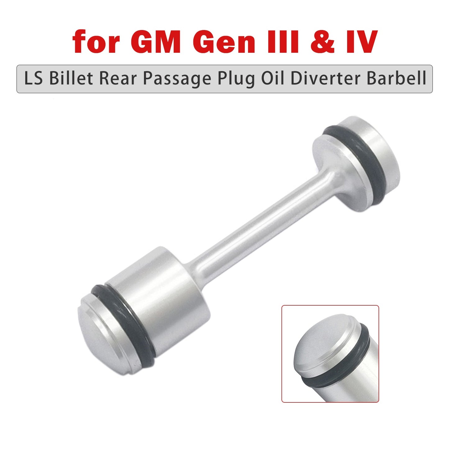 Deviatore dell'olio per tappo di passaggio posteriore LS Billet per GM Gen III e IV