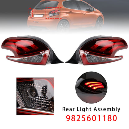 Fanali posteriori a LED sinistro e destro per Peugeot 208 (modelli restyling, 2015-2019).