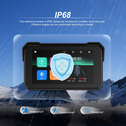 Navigazione Android Auto Wireless CarPlay da 5 pollici impermeabile per moto