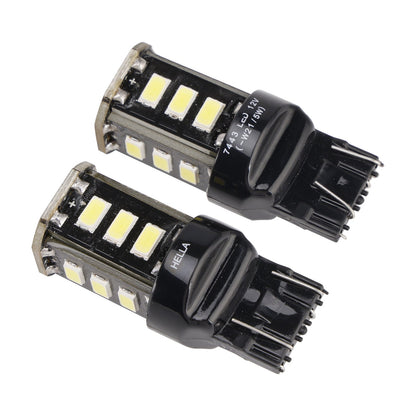 2X per HELLA LED Retrofit 7443W Wedge T5 12V 3W W21/5W 6000K