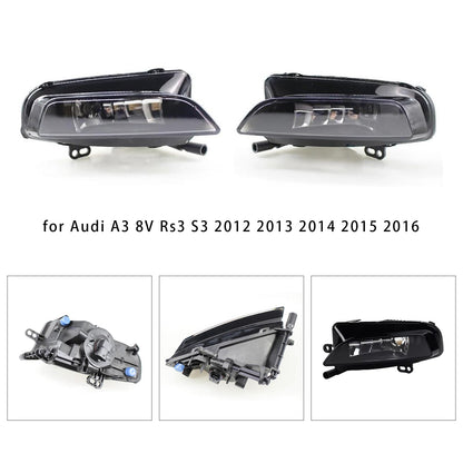 Coppia di fari fendinebbia anteriori destri con lampadine per Audi A3 8V RS3 S3 2012-2016