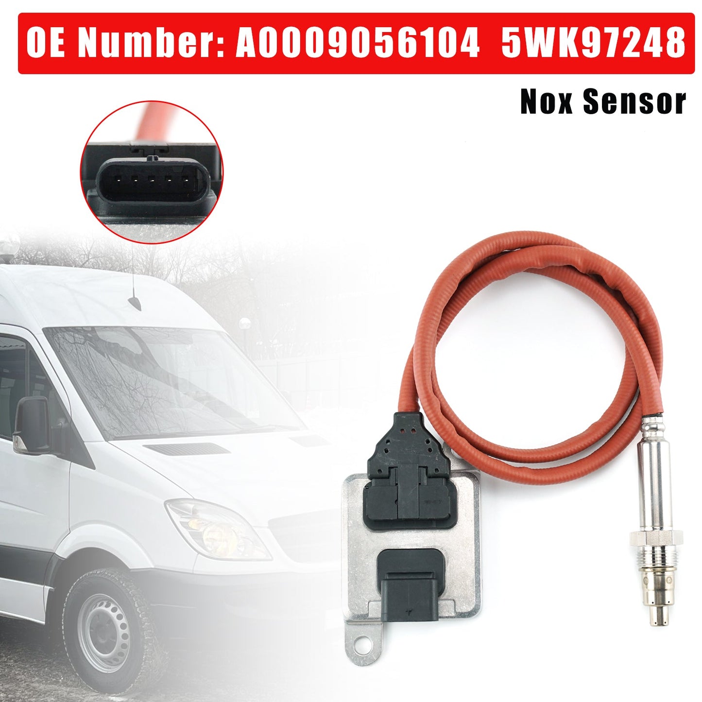 Sensore di ossido di azoto A0009056104 5WK97248 per Mercedes-Benz Classe C, Classe E, Sprinter