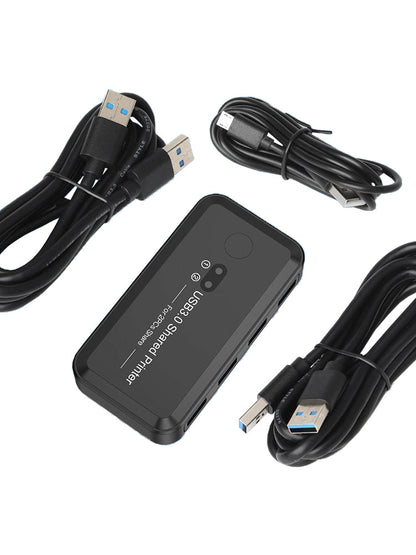 Dispositivo di condivisione stampante con switch USB 3.0 a 2 ingressi e 4 uscite, condivisione di due computer