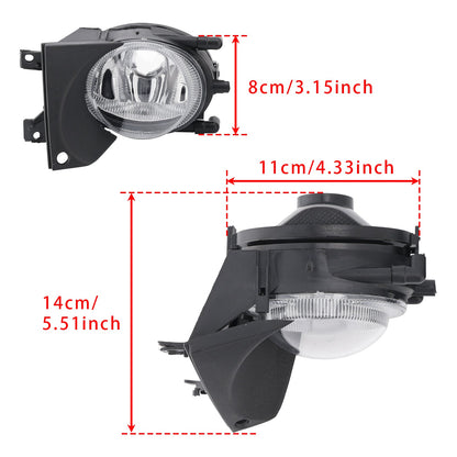 Coppia di fendinebbia anteriori per paraurti BMW E39 Serie 5 1999-2003 senza lampadine