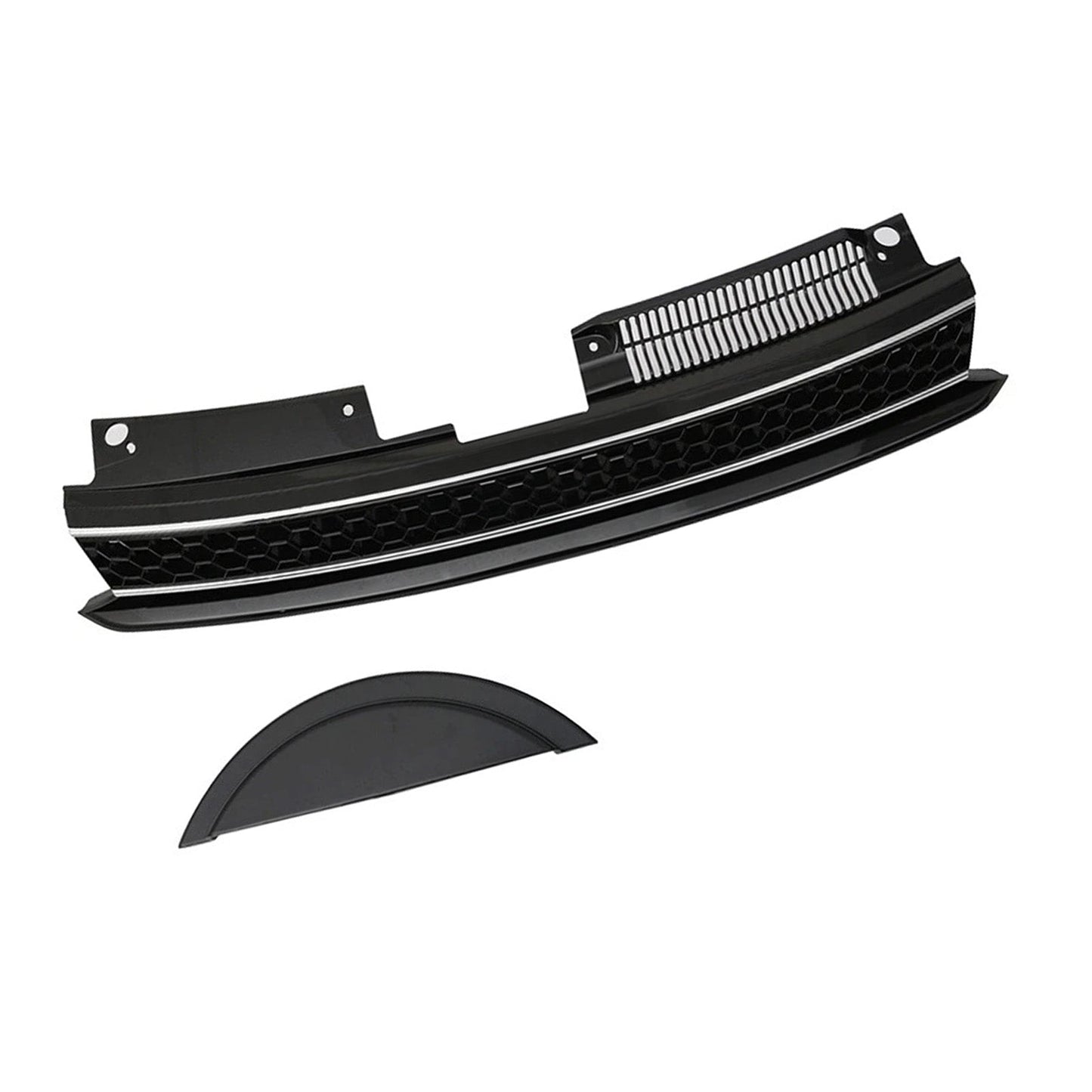 Griglia anteriore alta stile GTI con finiture cromate nere, compatibile con VW Golf 6 MK6 2010-2014