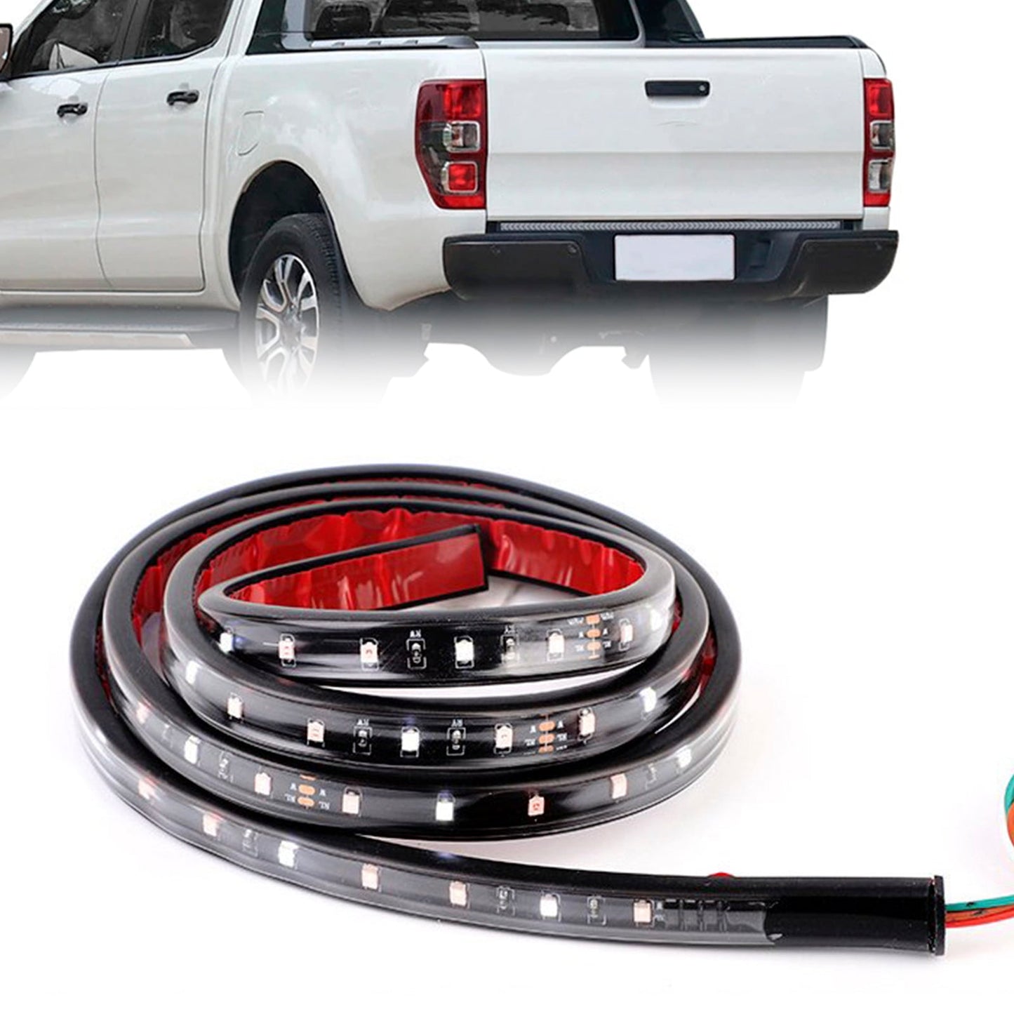 Striscia di luci posteriori a LED per auto e camion, indicatori di direzione dinamici, fila singola, 1,5 metri