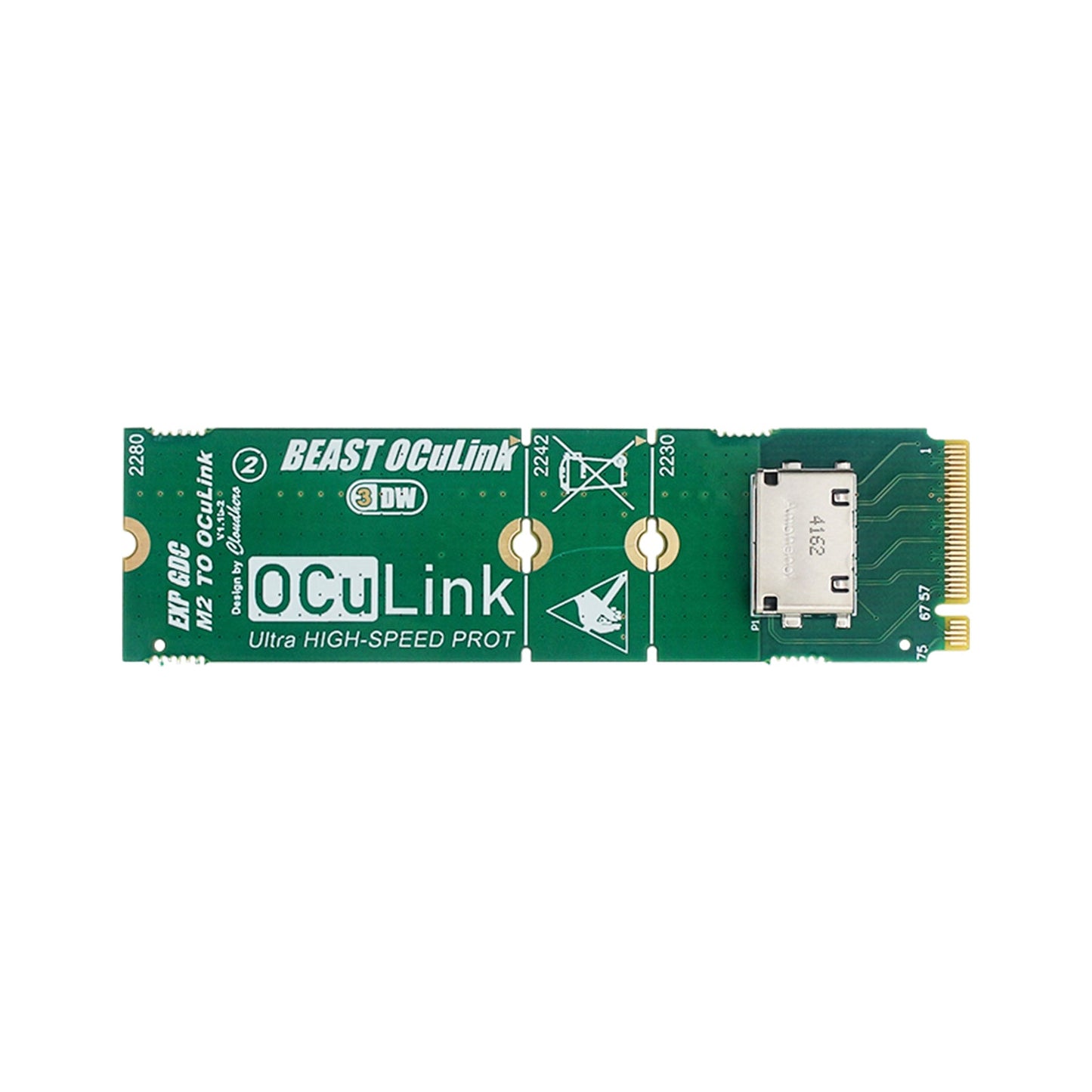 Scheda adattatore da M.2 a OCuLink Scheda di conversione dell'interfaccia da M.2 M KEY a OCULINK