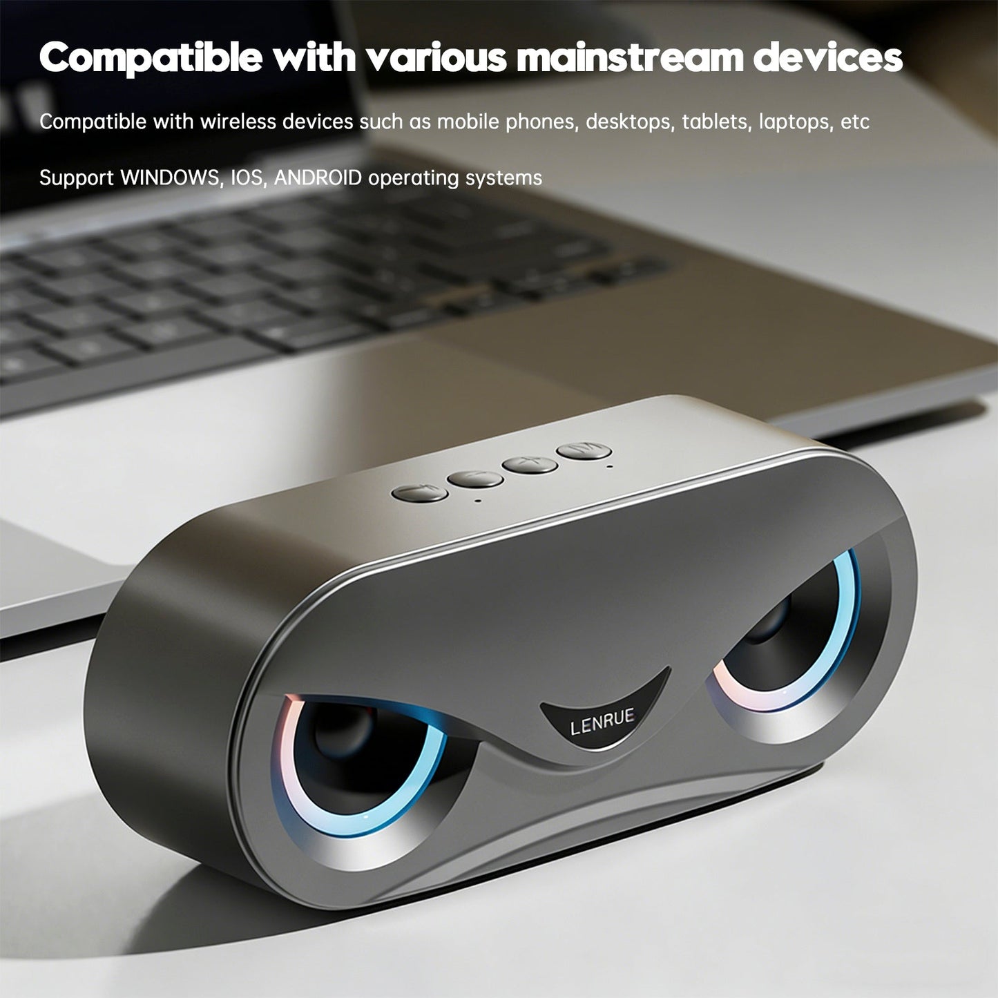 Altoparlante Bluetooth wireless intelligente M6, altoparlante portatile per gaming con luce pulsante accattivante.