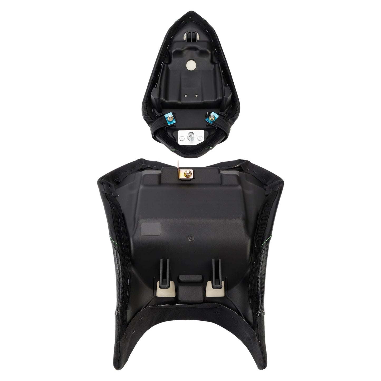 Kit cuscini passeggero anteriore e posteriore Raider per Kawasaki Ninja 500 Z500 2024-2025, colore nero.