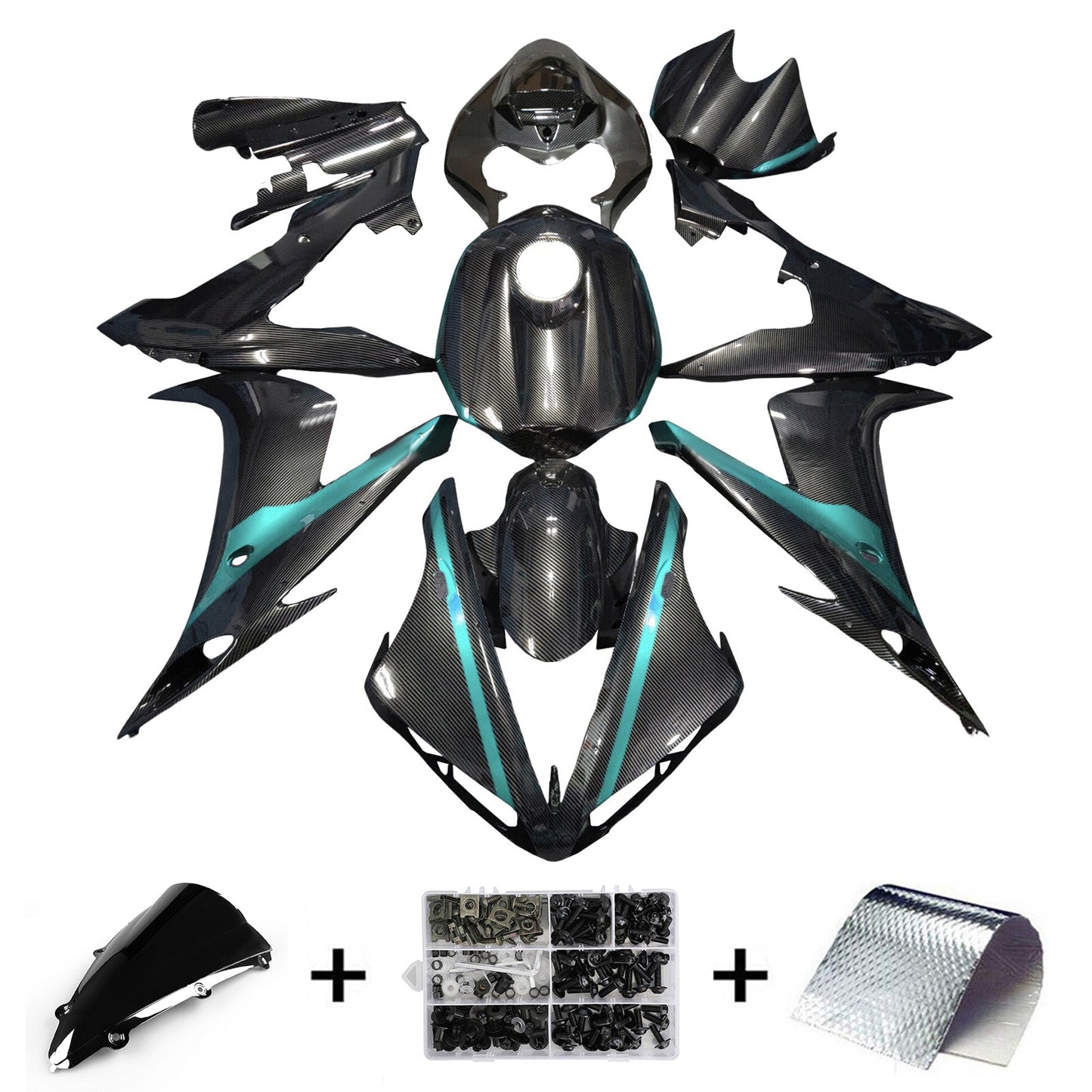 Kit carenatura iniezione plastica ABS per Yamaha YZFR1 YZF-R1 2004-2006