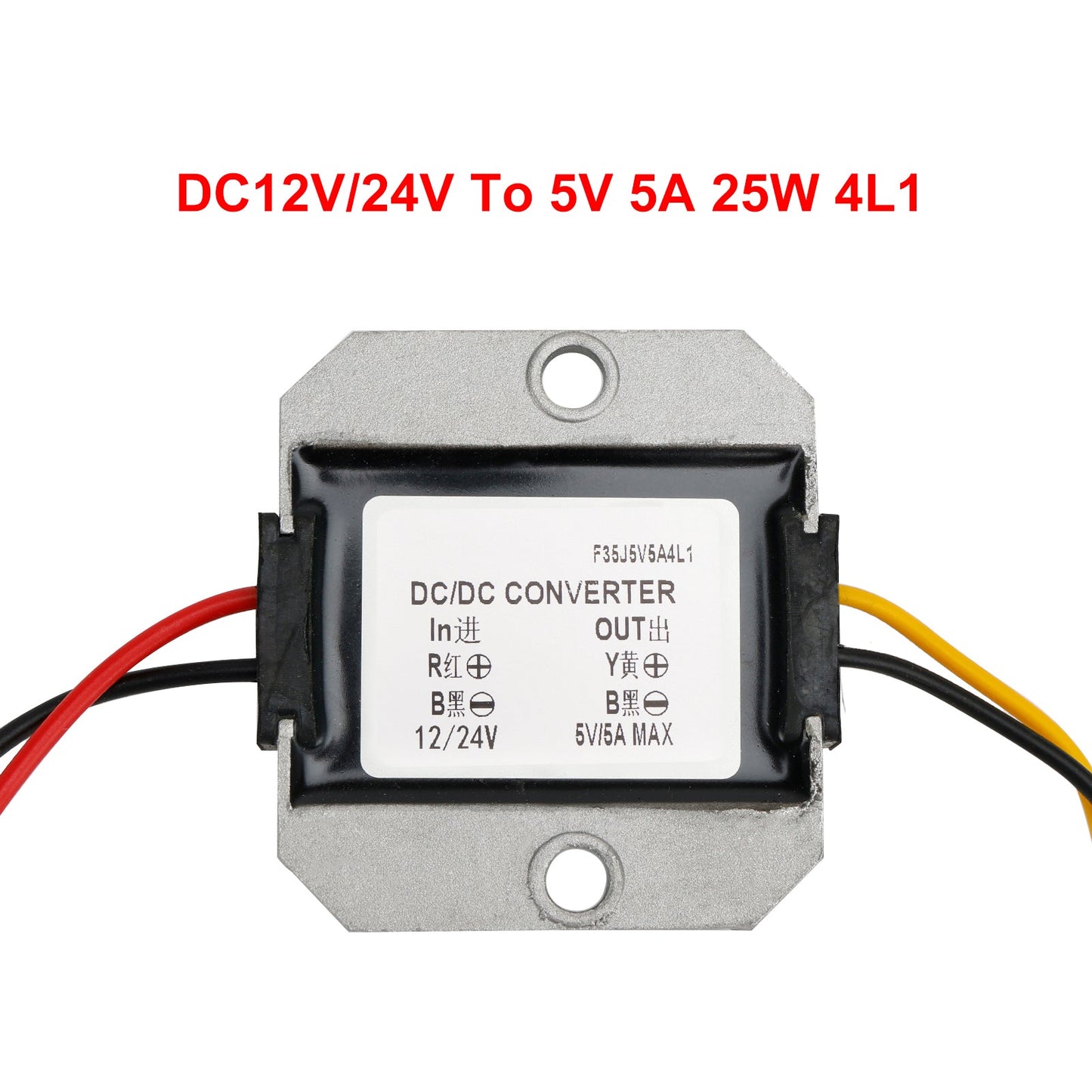 Convertitore di potenza DC/DC step-down impermeabile da 12V/24V a 5V 5A 25W