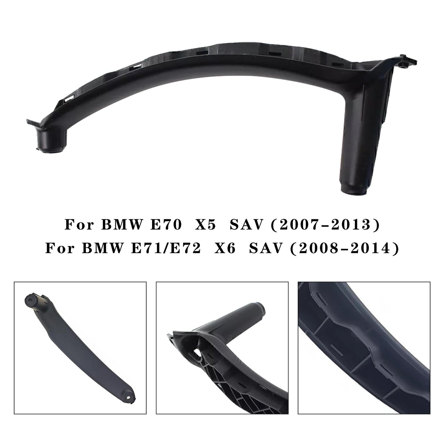 Maniglia per pannello porta interna sinistra BMW E70 X5 SAV 2007-2013, copertura nera 51416969401