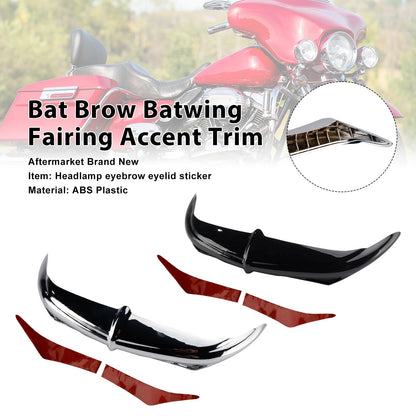 Decorazione decorativa Bat Brow Batwing per Electra Street Glide Trikes 96-13