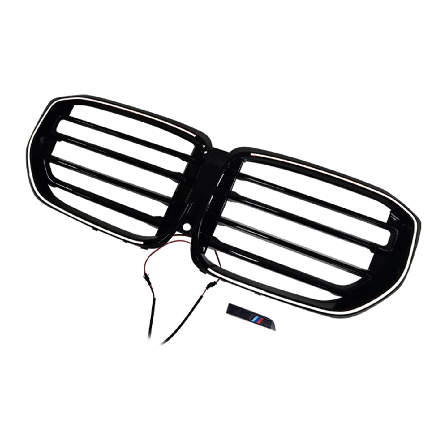 Griglia paraurti anteriore a linea singola con LED in stile M per BMW G05 LCI X5 2024+