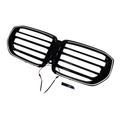 Griglia paraurti anteriore a linea singola con LED in stile M per BMW G05 LCI X5 2024+