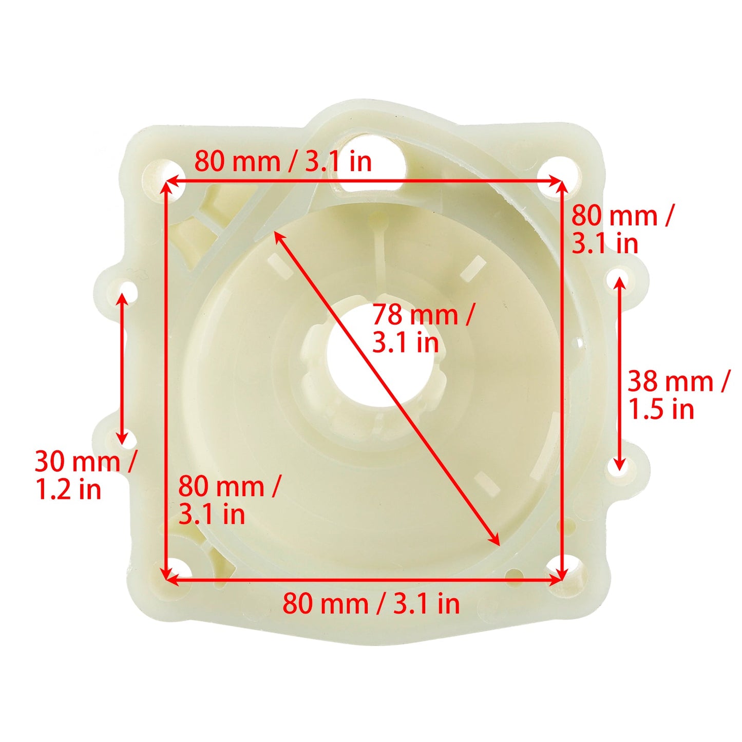 POMPA DELL'ACQUA PER ALLOGGIAMENTO FUORIBORDO adatta per Yamaha 2 tempi 100HP-250HP 61A-44311-01-00