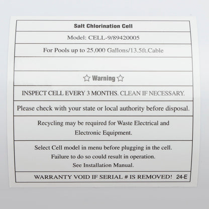 Cella di clorazione del sale TurboCell W3T-Cell-9 per Hayward fino a 25000 galloni