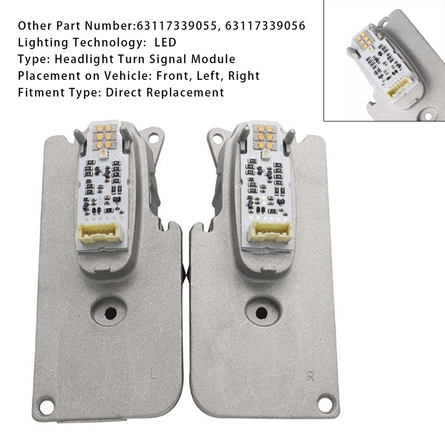 Modulo fari a LED 2X 63117339055 56 per BMW Serie 7 F01 F02 LCI