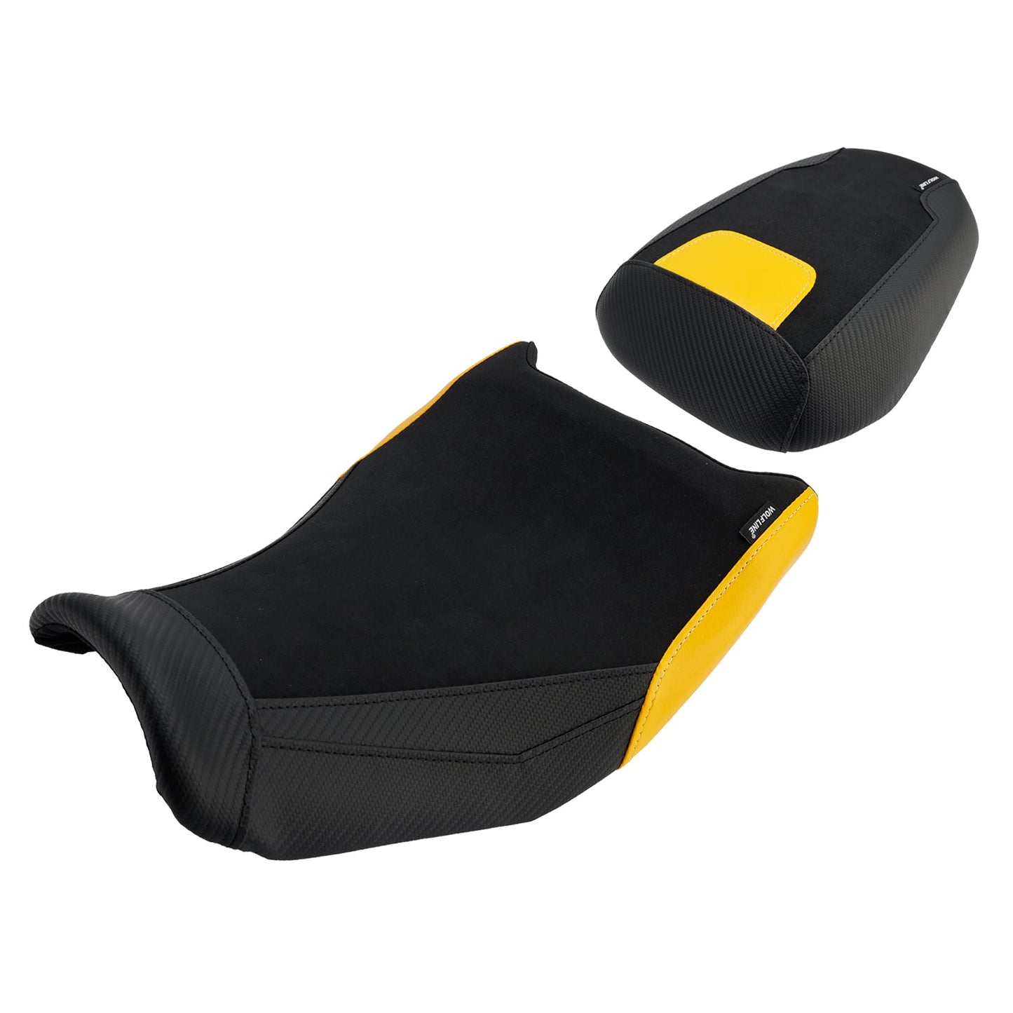 Cuscino inferiore per sella conducente e passeggero Suzuki V-Strom250Sx 2024-2025, colore giallo.