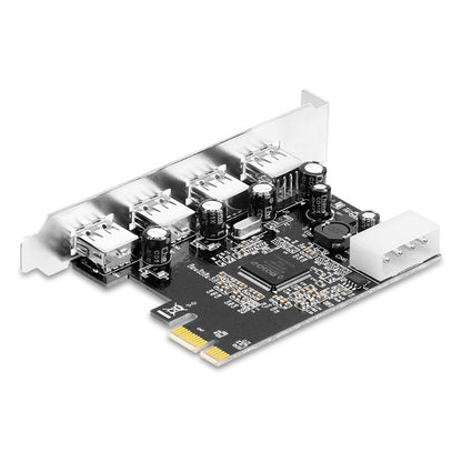 Scheda di espansione HUB 2.0 PCIE a USB 2.0, scheda adattatore Moschip, alimentazione a 4 pin