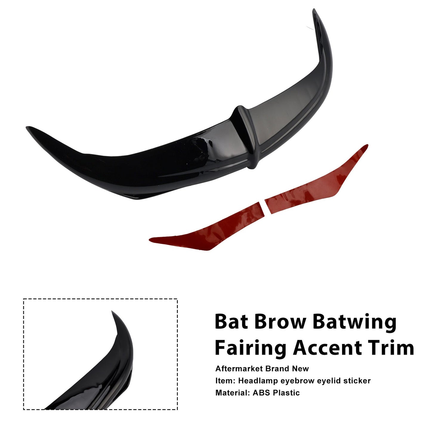 Decorazione decorativa Bat Brow Batwing per Electra Street Glide Trikes 96-13
