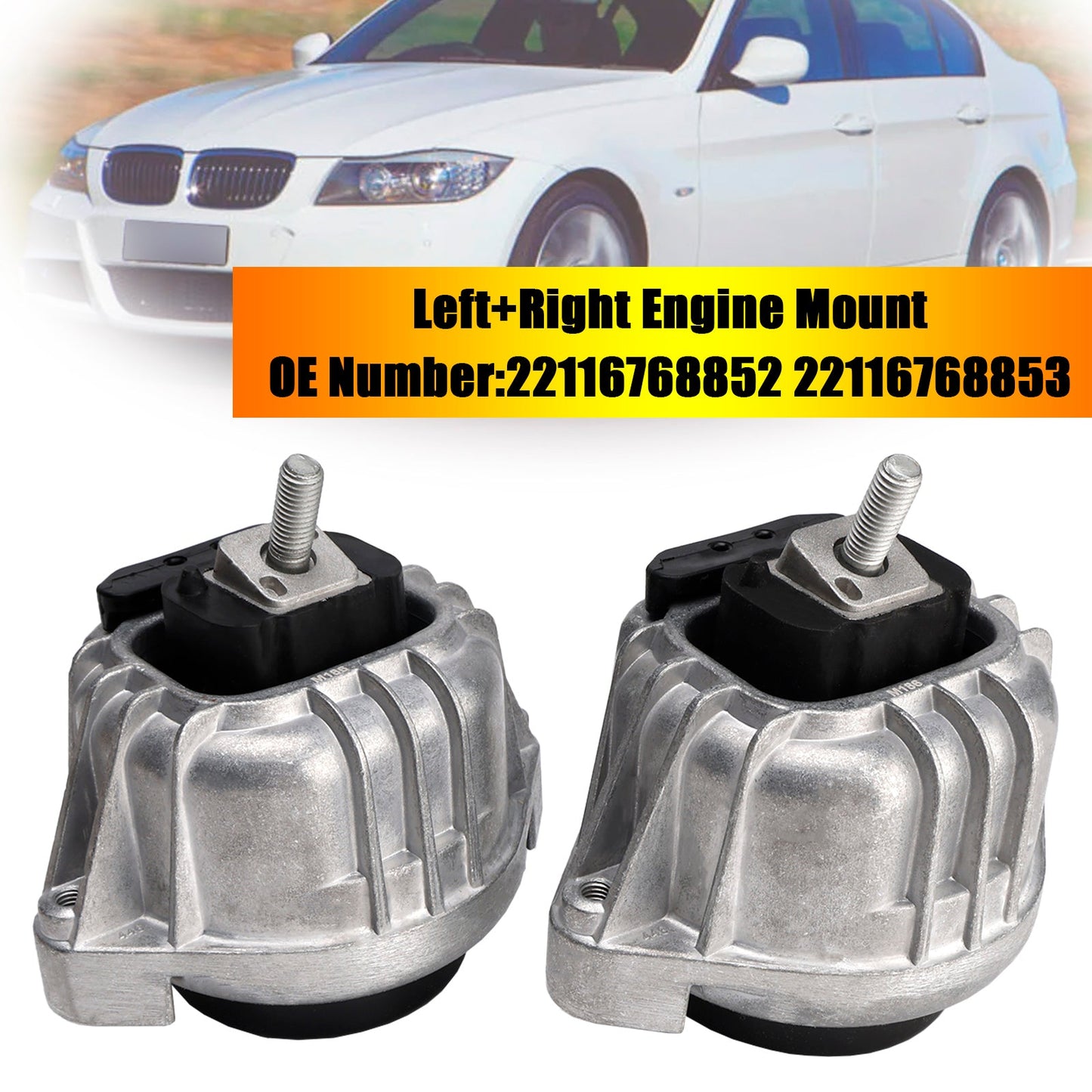 2x Supporto motore sinistro+destro 22116768852 22116768853 per BMW 1 3 X1 Z4 E81 E87 E82
