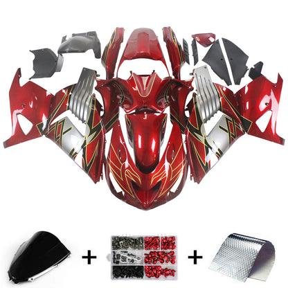 Amotopart Kawasaki ZX14R 2006-2011 Kit carena Carrozzeria Plastica ABS