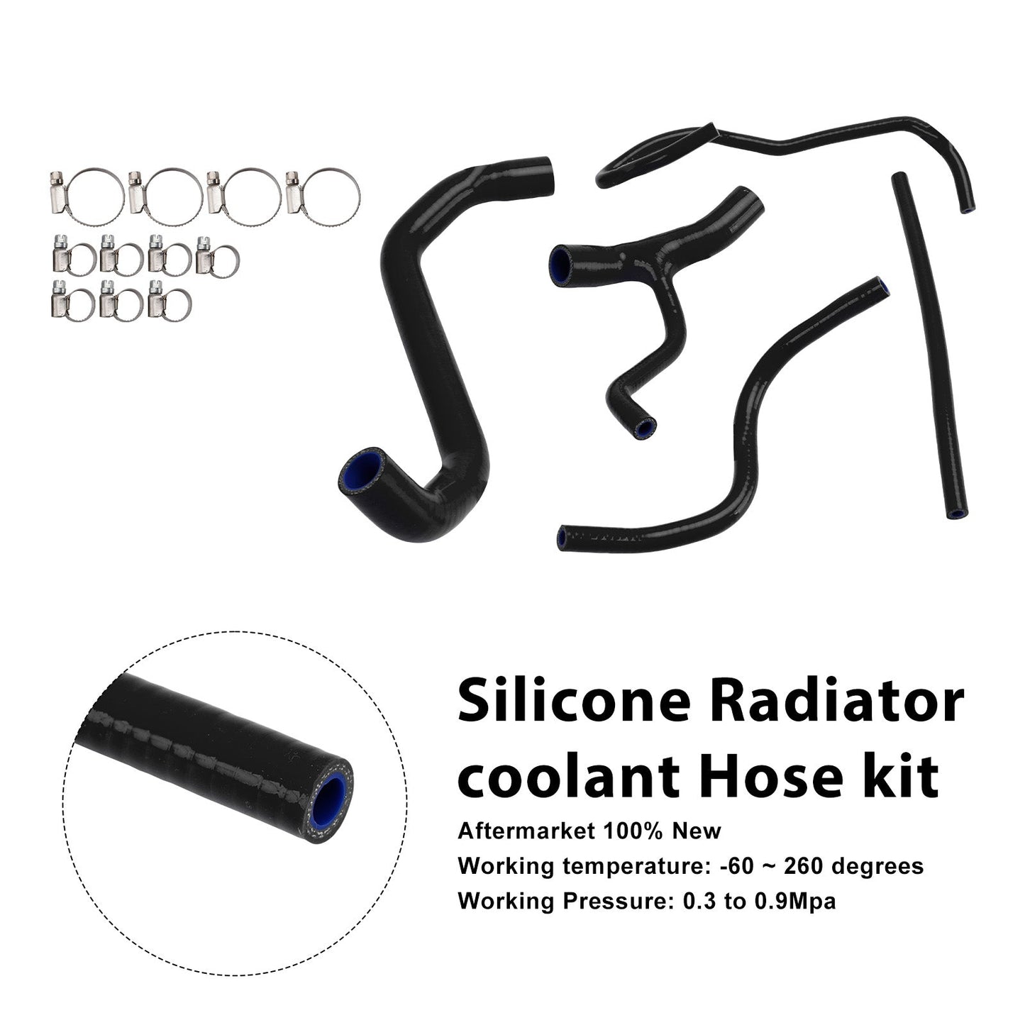 Tubo flessibile del liquido di raffreddamento del radiatore in silicone Aprilia Tuareg 660 2022-2025