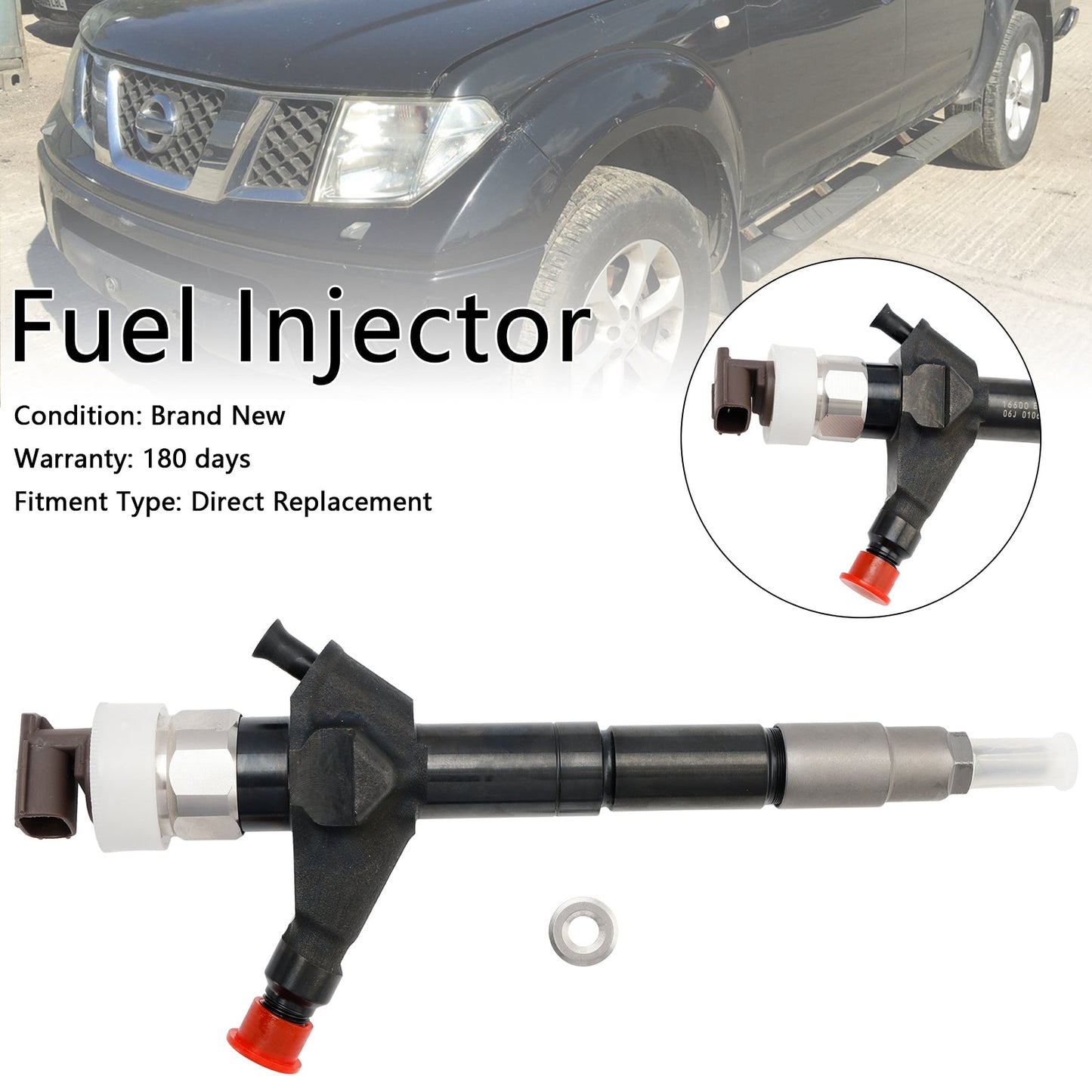 Nissan Navara 2.5 dCi 1 pz Iniettore carburante 095000-6250 16600-EB70A